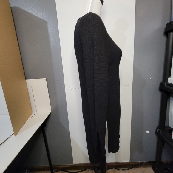 Free People Criss Cross front long sleeve black sweater women size small - Picture 4 of 10